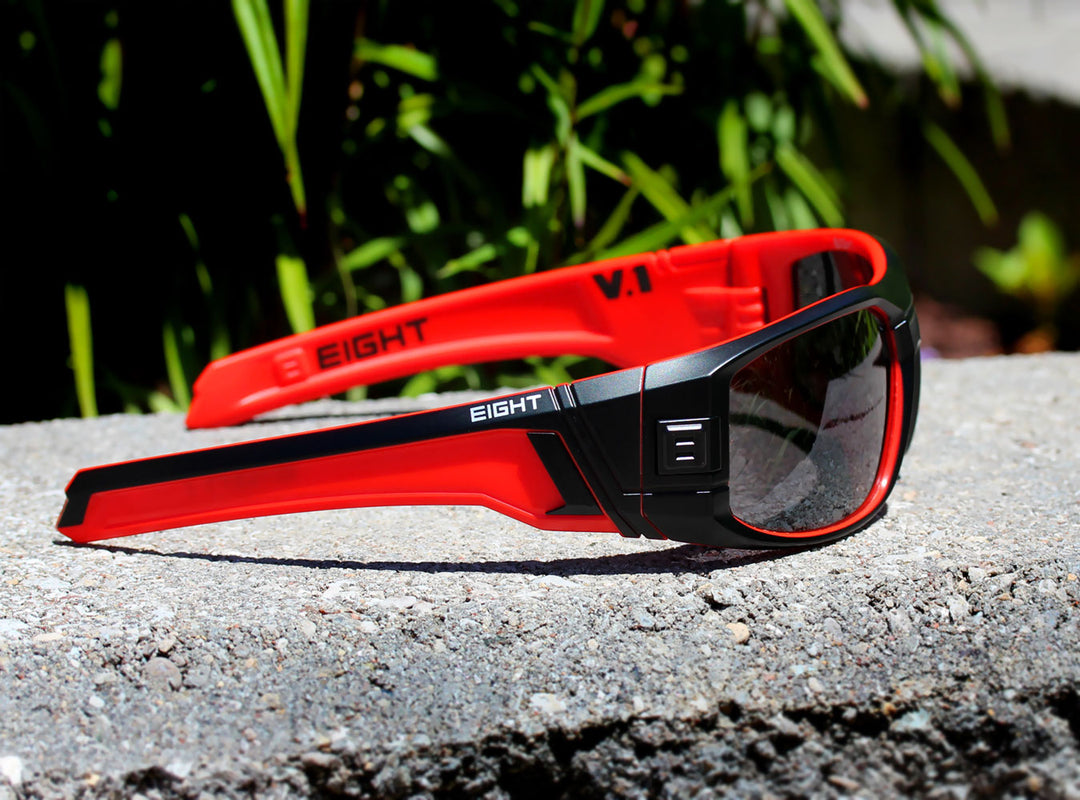 V.1 Matte Black Red Polarized EIGHT