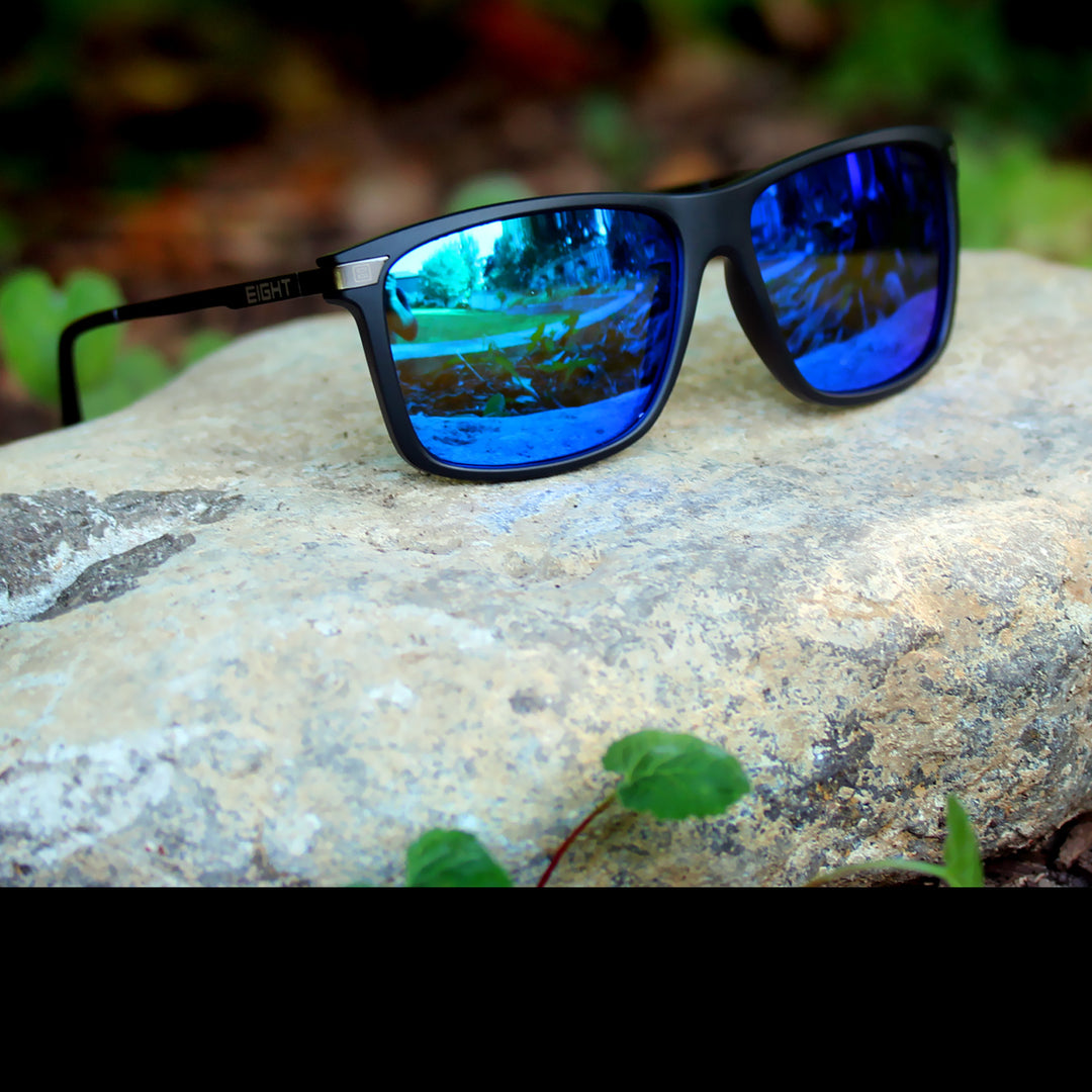 VAPOR - Black/GunMetal Blue Mirror – EIGHT